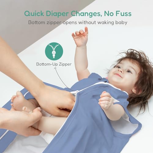 Image of Baby Sleep Sack 0.5 TOG, Lightweight Breathable Wearable Blanket with Zipper, 0-3-6-12-24M-4T, 3-Pack