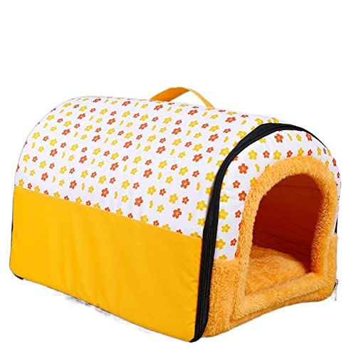 Maison de chien chaude en peluche isolante contre le froid hivernal