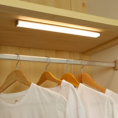 Bewegungsmelder-Lichter, LED-Schrank-Lichter mit Sensor unter Schrank, Küche, Licht, Kabiletten-Lichter, USB wiederaufladbar, LED-Lichtleiste (warmweiß, 40 cm) Cover
