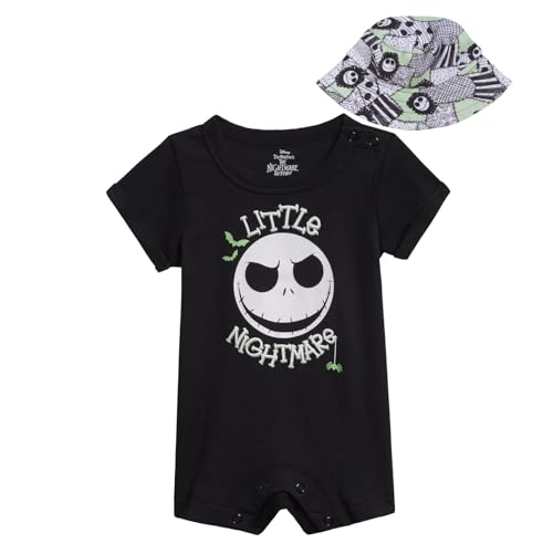 Image of Disney Baby Romper and Reversible Bucket Sun Hat Outfit Set Newborn to Infant Sizes (Newborn - 24 Months)