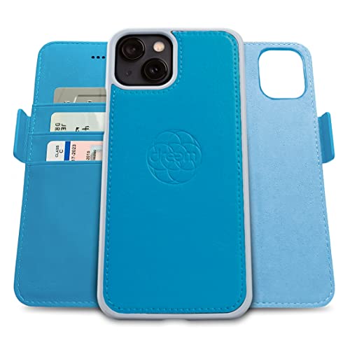 Funda cartera iPhone 13 Mini Dreem Fibonacci étui cuir bleu pour voyage