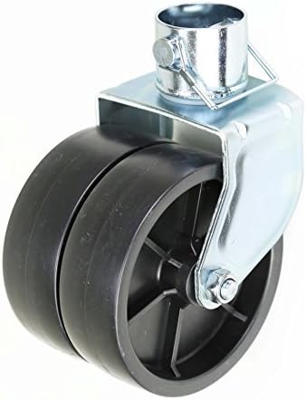 LIBRA New 6" Dual Trailer Swirl Jack Caster Wheel with Pin - 26038