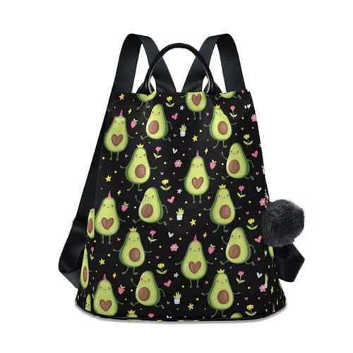 Image of Fustylead Cute Avocado Women Fashion Backpack Purse Travel Ladies College Shoulder Bags