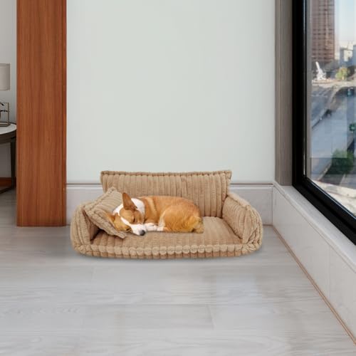 SanBouSi Hundesessel Hundesofa Katzensofa aus Kaninchenplüsch, Leicht zu Reinigen, Abnehmbar, Für Katzen, Hunde, UnterstüTzt Tiefer Schlaf 100 x 67 x 40cm-6