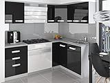 ideas armario cocina esquinero  Estrada  Cocina esquinera Completa + Modular L 300 cm 8 Piezas  Plan de Trabajo Incluido  Conjunto de Armario de Cocina Moderno