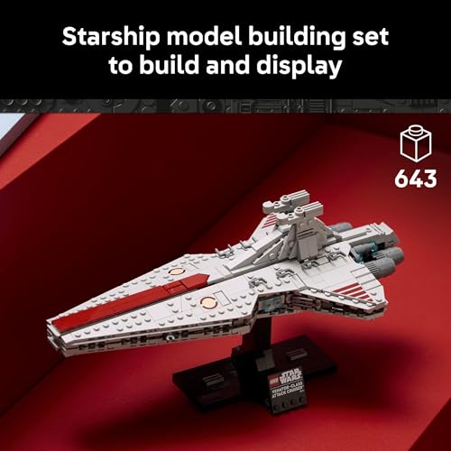 Image of LEGO Star Wars Venator-Class Attack Cruiser Building Set for Adults, Men & Women, Ages 18+ - Movie Collectible & Room Decor for Office, Bedroom, or Book Shelf - Gift Idea for Birthdays - 75441