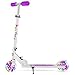 BELEEV Roller Kinder 2 Räder Klappbar Kick Scooter für Mädchen Jungen, 3 Höhenverstellbare Kinderscooter, PU LED-Räder Kinderroller(Violett)