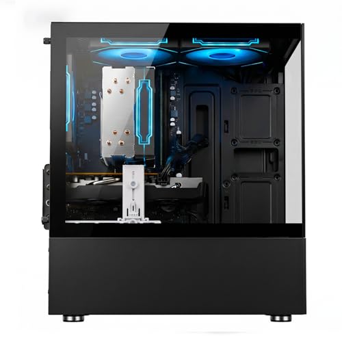 Image of LXZ Gaming PC Desktop - Ryzen 5 4500 Gaming Desktop PC, Radeon RX 560 4GB GPU, 16GB DDR4 RAM, 512GB NVMe SSD, Prebuilt Tower Computer for Gaming, Office, Streaming & Home Business
