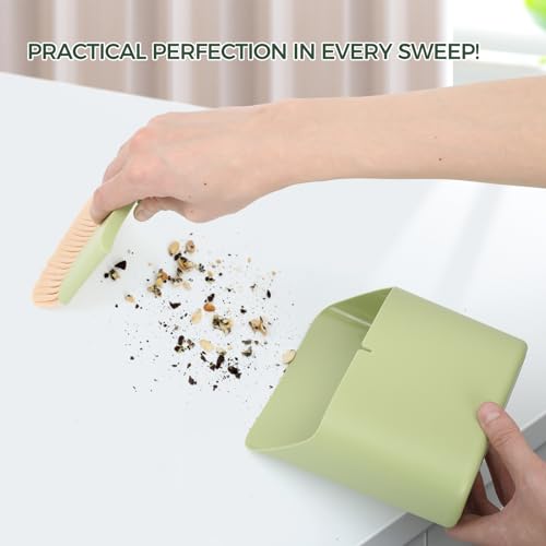 SAYAPE Kleines Besen- und Kehrschaufel-Set, Mini-Handbesen, Mehrzweck-Mülleimer zum Aufhängen, weiche Borsten, Besen mit Kehrschaufel, Kombi-Set für die Reinigung von Zuhause, Küche, Desktops, – Bild 4