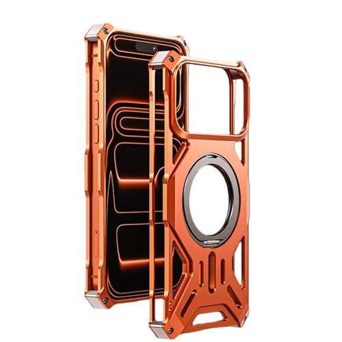 IPhone 17 Pro / 17 Pro Max p^op[P[X yʃA~t[ 360°]OX^ht MI[vfUC ϏՌیJo[(Orange,17 Pro Max)