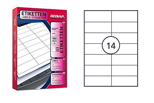 set de 4 200 étiquettes 105 x 42, autocollant universel de 3 mm DIN A4-300 feuilles