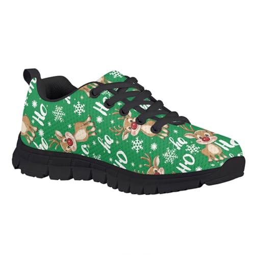 Boy Girls Tennis Shoe Sport Running Shoe Christmas Sneaker Lightweight Breathable Lace Up Mesh Athletic Shoe US11-52