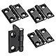 4 Stück Schwarz Edelstahl Scharnier 40x40mm, Edelstahl Türscharniere, Scharniere Klappbar, Klavierband Scharnieren, für Zimmertüren, Gartentüren, Eingangstüren
