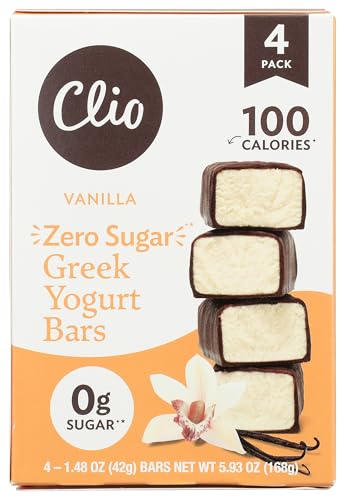 Clio 0854021008428 Zero Sugar Vanilla Yogurt Bars 4 Count cover