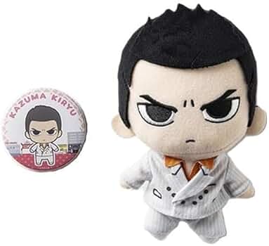 龍が如く 0と極 桐生一馬 ぬいぐるみ＆缶バッジ セット2つ Amazon.co.jp: 龍が如く 0 桐生一馬 ぬいぐるみ＆缶バッジセット