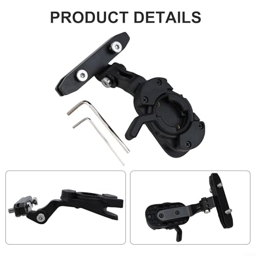 Soporte de luz de bicicleta en aleación de aluminio negro mecanizado 5