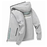 HGADXVBE Cazadora Deportiva Hombre A.s.t.o.n M.a.r.ti.n, Coat de Mmpermeable Ligera, Senderismo Esqu?Oto駉 Invierno Primavera(Grey,XL)