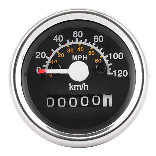 Compteur de vitesse moto compteur kilométrique, compteur de vitesse moto, rond 99999Km 2.4in pour vtt moto tout-terrain cyclomoteurs électriques