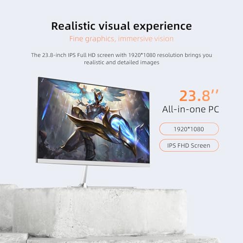 Image of Desktop All-in-one Computer, N5095 Processor,16GB RAM, 512GB SSD, Dual-Band WiFi 2.4 /5.0Ghz & Bluetooth, Computer All-in-One Desktop with Win 11, Includes Keyboard and Mouse Set