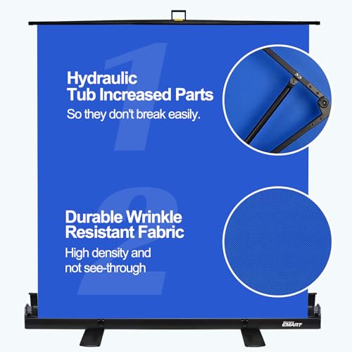 Image of EMART 58x74in Collapsible Blue Screen Backdrop Portable Chroma Key Panel