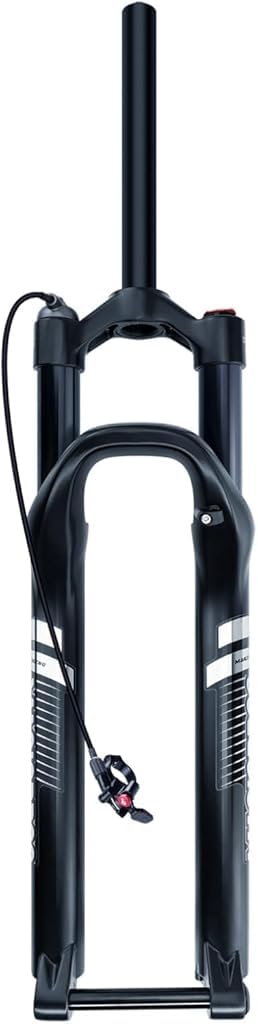 HOMSXPAC Mountain Bike Forks 27.5/29inch Bikes 1-1/8" Straight/tapered Front 120mm Travel Rebound Damping Manual/Remote 15 * 100mm Thru Axle(Straight-remote,BLACK