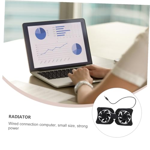 Enfriador plegable portátil para laptop color negro miniatura 3