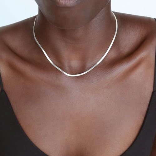 Image of Freekiss Layered Necklace Set for Women Stackable | Herringbone Snake Cuban Rope Chain, Dainty Choker, Layered Stackable, Non Tarnish, Hypoallergenic, Adjustable 14-18.5 inch