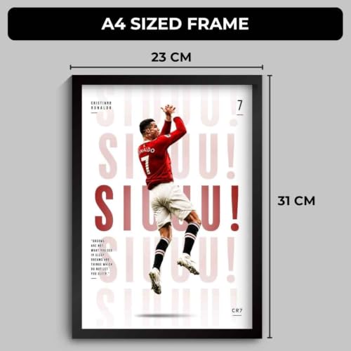 Image of Funk You Store Ronaldo Framed Poster | Cristiano Ronaldo Wall Art | CR7 Edition | Football Legend | Premium Sports Decor for Football Fans | Motivational Wall Poster (F 253)