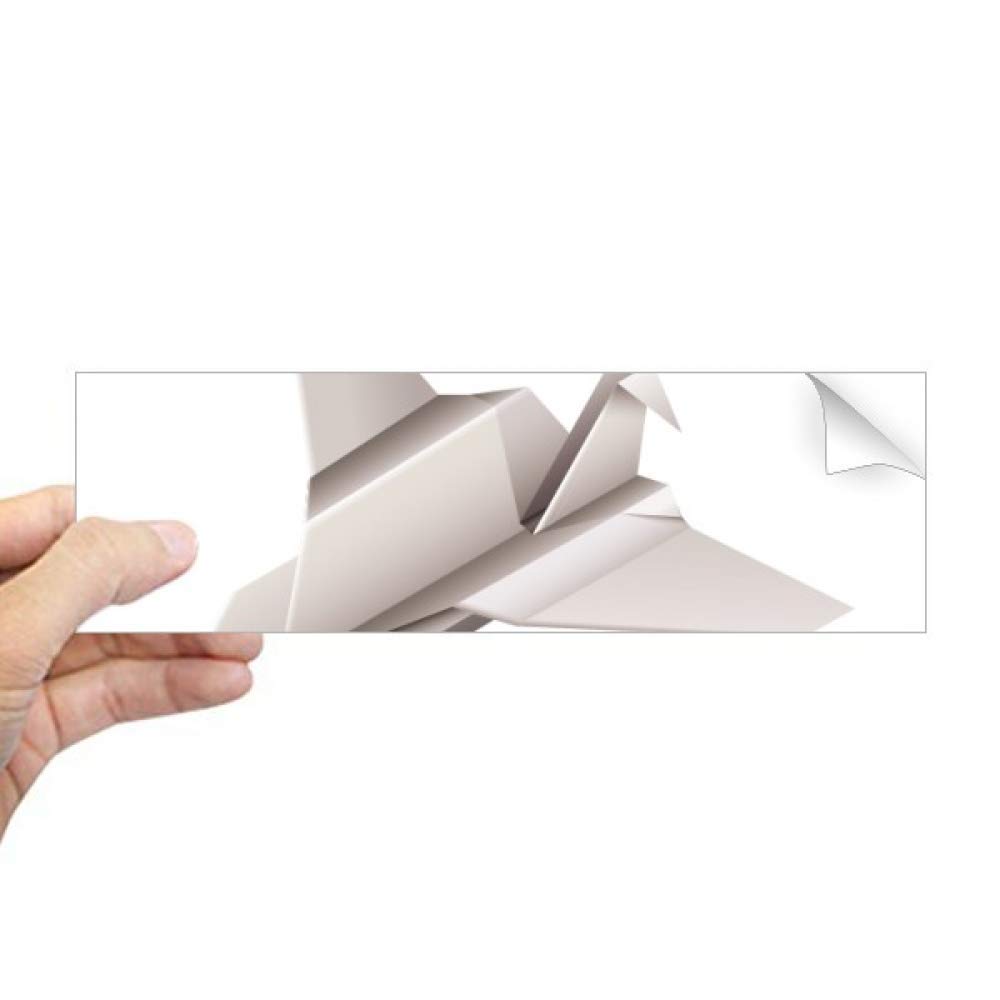 Adhesivo para ventana de ordenador portátil rectangular DIYthinker Origami con patrón de aviones