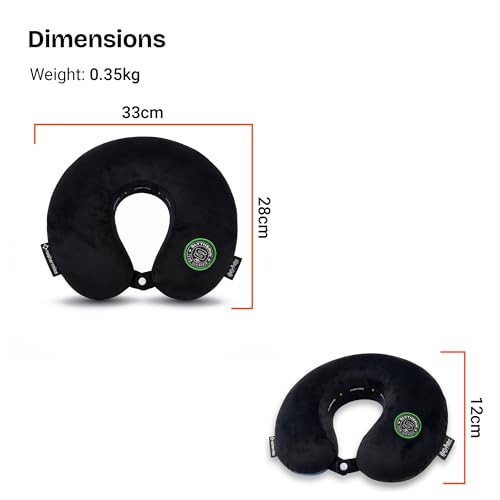 Image of Nasher Miles x Harry Potter Slytherin Memory Foam Neck Pillow for Travel, Removable Washable Polyester Cover with 360 Stable Neck Support (Black & Green)