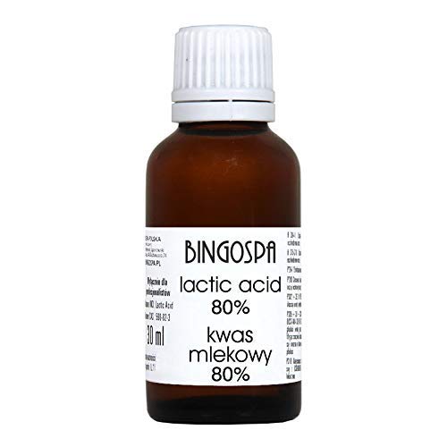 Bingospa Acido lattico all’80% per trattamenti di peeling, da 30 ml, solo per uso professionale (etichetta in lingua italiana non garantita)