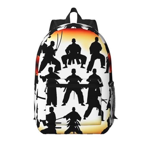 Sac à dos de voyage portable noir et blanc de 43,2 cm multi-poches