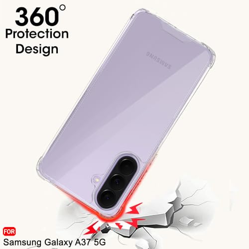 Image of TheGiftKart Back Cover for Samsung Galaxy A37 5G Case | Hybrid Crystal Clear ShockProof Design | Camera & Screen Protection | 360 Degree Protection Galaxy A37 Back Cover (PC & TPU, Transparent Bumper)