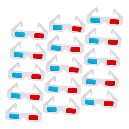 GAROZATION 40pcs Anaglyph Glasses Lightweight Paper Glasses for Movies Magazines Photos Viewing Experience Comfortable Durable Design