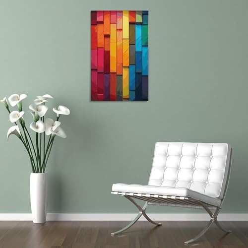 Impression d'art mural sur toile colorée pour salon et bureau moderne