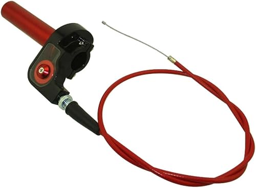 TC-Motor Cable de acelerador giratorio con mango de aluminio de 14 de giro rojo para 50cc 70cc 90cc 110cc 125cc 140cc 150cc 160cc Pit Dirt Motor