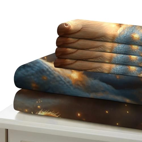 Housse de couette hérisson imprimé 3D parure de lit microfibre 135x200 single - 7