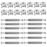 VANZACK Set da 10 Pezzi Connettori a Doppia Testa 3 in 1 per Mobili Dadi Autobloccanti in Metallo con Ruota Eccentrica Regolabile Accessori per Ferramenta per Cassettiere e Armadi