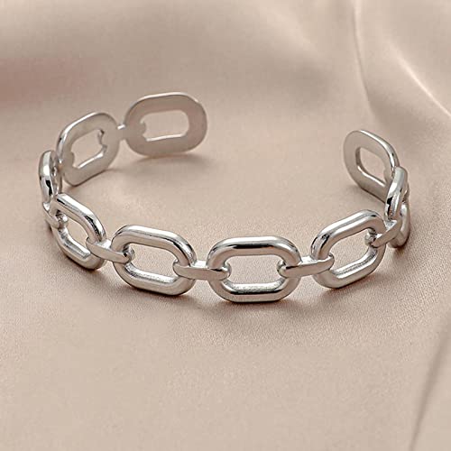 Cadeau bracelets mode pour femme avec maillons carrés évidés
