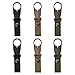 Pinsheng 6Stück Wasserflasche Schnalle Flaschenhalter Clips Gurtband Flaschenhalter Wasserflaschenhalter Karabiner Haken für Reisen, Angeln, Wandern Outdoor Aktivitäten(Schwarz, Militärgrün,Khaki)