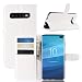Produktbild CoverKingz Handyhülle für Samsung Galaxy S10+ [Plus] - Handytasche mit Kartenfach S10+ Cover - Handy Hülle klappbar Weiß