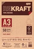 Papel Kraft A3 Multiuso 180g com 50fls