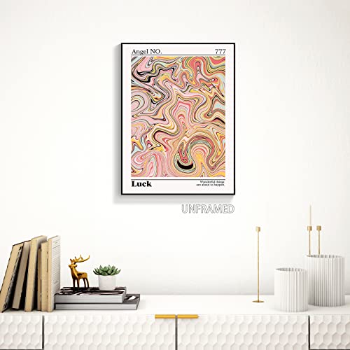 Colorful Energy Angel Number Canvas Wall Art Abstract Gradient Aura Aesthetic Poster Positive Affirmations Quotes Prints Painting Pastel Minimalist Y2K Wall Decore 12X16In Unframed #TOP6