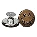 Milageto 3X Instant Knöpfe, 17mm Abnehmbare Hosenknopf Jeansknöpfe, Metallknopf Button, Ersatzknöpfe Nähfrei, Metall Schnellknöpfe für Hosen - Bronze Smile Face