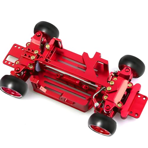 RC Car Chassis Frame 1/28 CNC Aluminum Alloy with Wheels for Wltoys 284131 K969 K979 K989 K999 or...