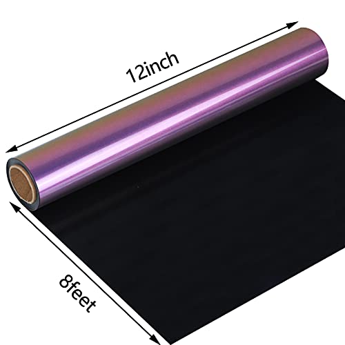 Image of guangyintong Chameleon Heat Transfer Vinyl HTV Rolls, 12 inch x 8ft Purple to Brown Iron on Vinyl for T-Shirts, Changing Color HTV Vinyl for All Cutter Machines Easy to Cut & Weed for HTV DIY Design