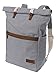 Produktbild MELAWEAR Ansvar I Rucksack Roll Top aus Bio Baumwoll Canvas - Hochwertiger Damen & Herren Vintage Tagesrucksack aus 100% nachhaltigen Materialien - GOTS & Fairtrade, Farbe:grau