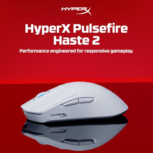 Image of HyperX Pulsefire Haste 2 - Wireless Gaming Mouse- Ultra Lightweight, 61g, 100 Hour Battery Life, Dual Wireless Connectivity, Precision Sensor - White