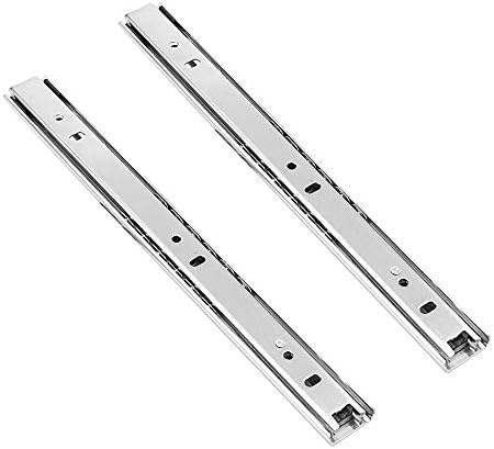 Mdurian 2 X 12" Heavy Duty 27mm Drawer Runners Slide Slides Ball Bearing Grooved Steel Extension Sizes Metal Kitchen Cabinet Desk Capacity