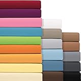 ✅ 100% Baumwolle REDBEST Jersey- Stretch Spannbettlaken San Francisco 100% Baumwolle Beere Größe 180x200-200 x 200 cm- weiche Qualität, bügelfrei, Rundumgummi, bis 20 cm Höhe (weitere Größen + Farben)